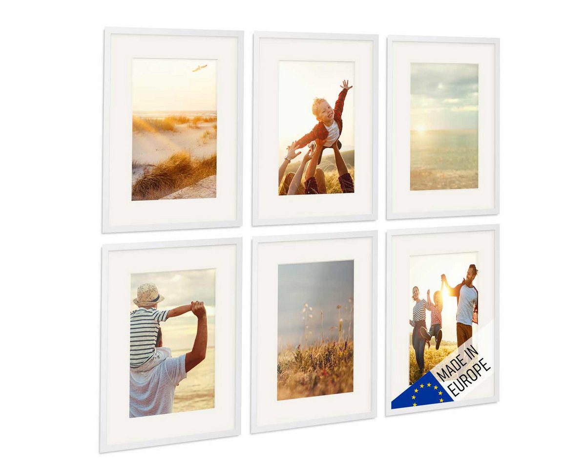 PHOTOLINI Bilderrahmen Echtholz 6er Set 30x40 cm mit Passepartout mit Acrylglas PHOTOLINI Bilderrahmen Echtholz 6er Set 30x40 cm mit Passepartout mit Acrylglas von PHOTOLINI