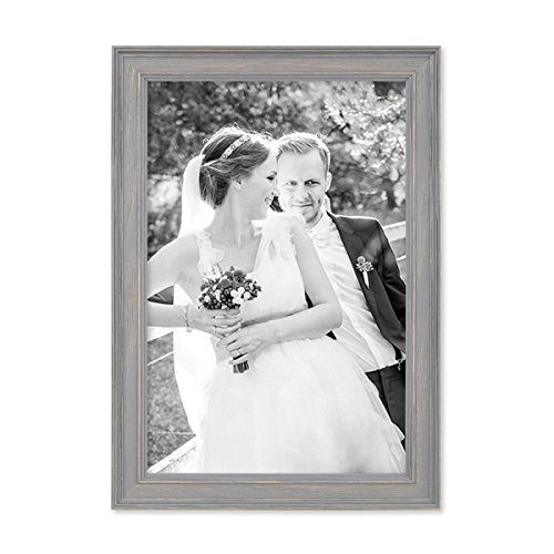 PHOTOLINI Bilderrahmen Skandinavischer Landhaus-Stil Grau-Braun 21x30 cm/DIN A4 Massivholz mit Shabby-Chic Note/Fotorahmen/Wechselrahmen PHOTOLINI Bilderrahmen Skandinavischer Landhaus-Stil Grau-Braun 21x30 cm/DIN A4 Massivholz mit Shabby-Chic Note/Fotorahmen/Wechselrahmen von PHOTOLINI