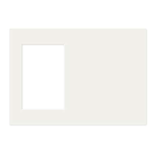 PHOTOLINI Galerie-Passepartout Weiß 21x30 cm für 1 Bild in 10x15 cm inkl. Fläche zum Selbst-Gestalten von PHOTOLINI