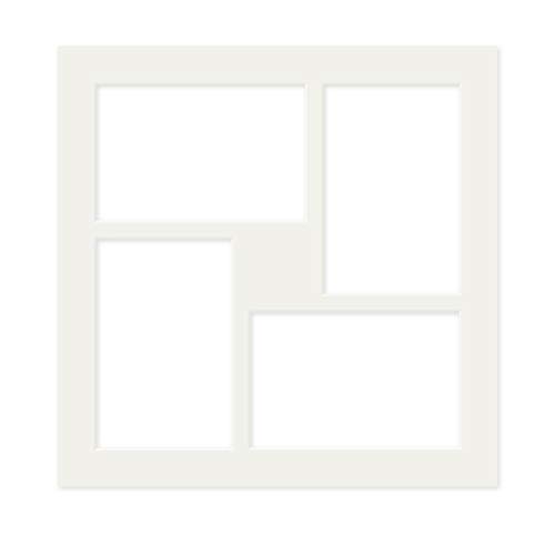 PHOTOLINI Passepartout 30x30 aussen Creme-Weiß für 4X Passepartout 10x15 innen, alterungsbeständig & säurefrei 1,5 mm Schrägschnitt - Passepartoutrahmen mit Mehrfachausschnitt PHOTOLINI Passepartout 30x30 aussen Creme-Weiß für 4X Passepartout 10x15 innen, alterungsbeständig & säurefrei 1,5 mm Schrägschnitt - Passepartoutrahmen mit Mehrfachausschnitt von PHOTOLINI
