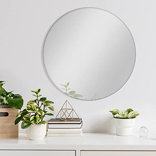 PHOTOLINI Spiegel Rund ohne Rahmen 50 cm | Deko-Wandspiegel | Runder Spiegel | Rundspiegel von PHOTOLINI