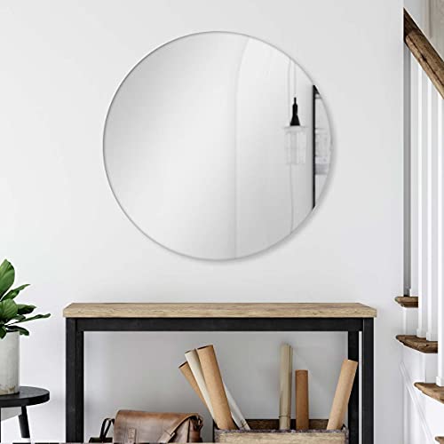 PHOTOLINI Spiegel Rund ohne Rahmen 70 cm | Deko-Wandspiegel | Runder Spiegel | Rundspiegel von PHOTOLINI