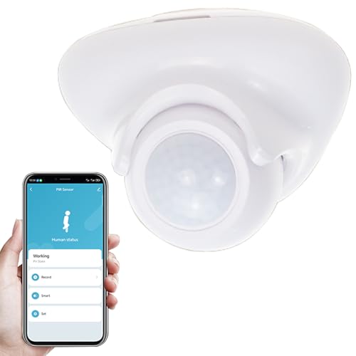 PHOVOLT Matter Bewegungssensor, intelligenter Bewegungsmelder für die Heimsicherheit, drahtloser Bewegungssensor mit Fernüberwachungs App, Funktioniert mit Apple HomeKit, Alexa, Google Home von PHOVOLT