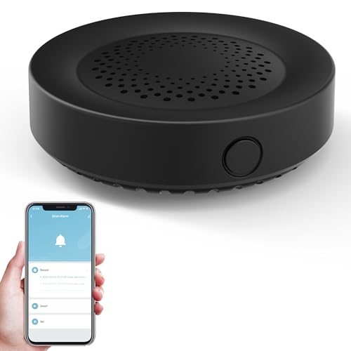 WiFi-Erkennungsalarm: DIY-Sicherheitsalarmsystem für Heimbüro, Außen- und Innenüberwachung und Schutz – Connect Tuya Home Automation (Schwarz) von PHOVOLT