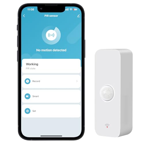 WiFi-PIR-Bewegungssensor, kabelloser Bewegungsmelder, Alexa-Bewegungssensor-Alarm, Smart Home-Anwesenheitssensor, funktioniert mit Amazon Alexa (1 Stück) von PHOVOLT