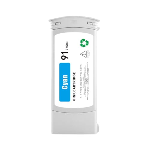 PHOVYAFI 775 ml Tintenpatrone kompatibel mit Z6100 -Drucker mit stabilem Chip- und Pigment -Tinten -Tank(91-C) von PHOVYAFI