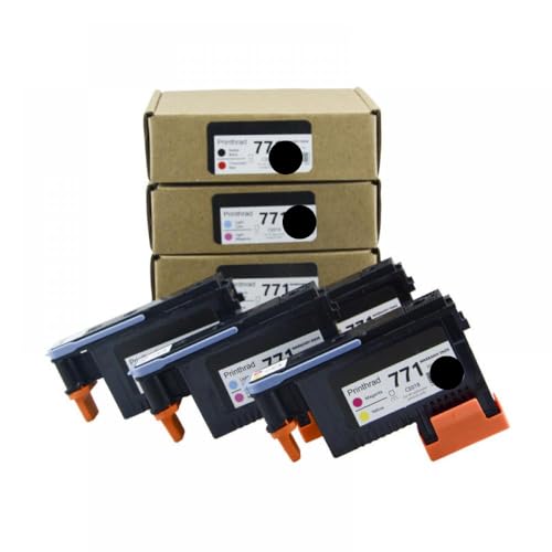 PHOVYAFI Ersatzdruckkopf Kompatibel mit DesignJet Z6200 kompatibel mit CE017A CE018A CE019A CE020A Kompatibel mit 771 771(1 Set 4PCS) von PHOVYAFI