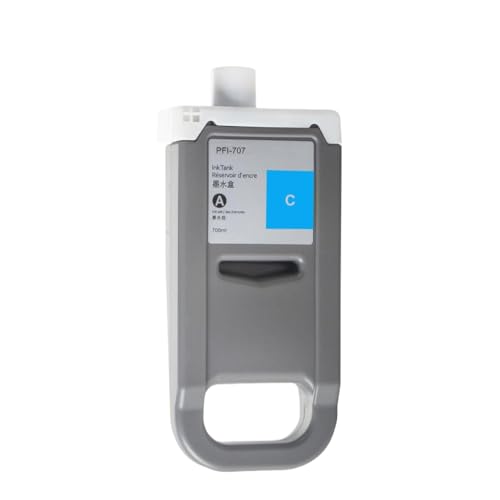 PHOVYAFI Kompatibler PFI-707 Tintenpatrone Austausch Kompatibel mit ImagePrograf IPF830 IPF840 IPF850MFP-Drucker 700 ml pro Einheit(Cyan) von PHOVYAFI