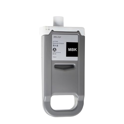PHOVYAFI Kompatibler PFI-707 Tintenpatrone Austausch Kompatibel mit ImagePrograf IPF830 IPF840 IPF850MFP-Drucker 700 ml pro Einheit(MBK) von PHOVYAFI