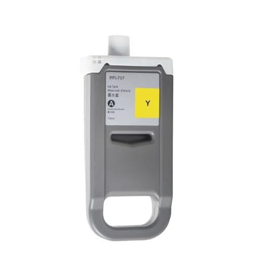 PHOVYAFI Kompatibler PFI-707 Tintenpatrone Austausch Kompatibel mit ImagePrograf IPF830 IPF840 IPF850MFP-Drucker 700 ml pro Einheit(Yellow) von PHOVYAFI