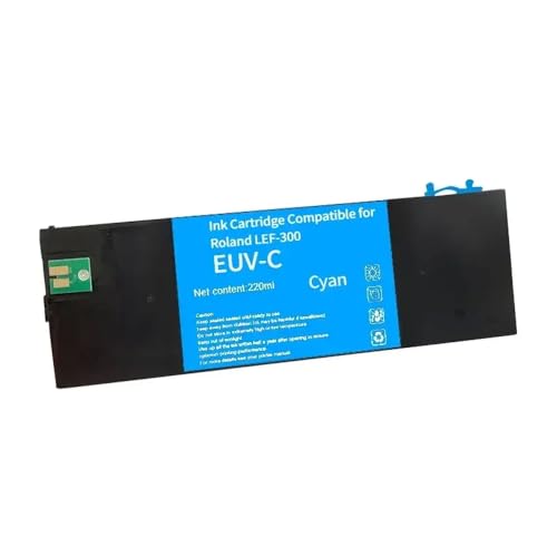 PHOVYAFI Nachfüllbare Tintenpatrone 220 ml kompatibel mit EUV EUV2 EUV3 EUV4 EUV5 Kompatibel mit Roland LEF-20 LEF-10 LEF-12 LEF-300 LEC-330 LEC-300 540(Empty Refill EUV2-C) von PHOVYAFI