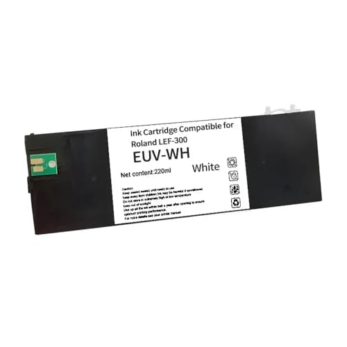 PHOVYAFI Nachfüllbare Tintenpatrone 220 ml kompatibel mit EUV EUV2 EUV3 EUV4 EUV5 Kompatibel mit Roland LEF-20 LEF-10 LEF-12 LEF-300 LEC-330 LEC-300 540(Empty Refill EUV2-WT) von PHOVYAFI