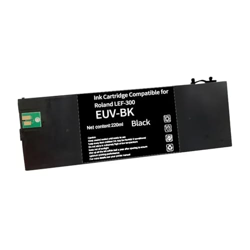 PHOVYAFI Nachfüllbare Tintenpatrone 220 ml kompatibel mit EUV EUV2 EUV3 EUV4 EUV5 Kompatibel mit Roland LEF-20 LEF-10 LEF-12 LEF-300 LEC-330 LEC-300 540(Empty Refill EUV3-K) von PHOVYAFI