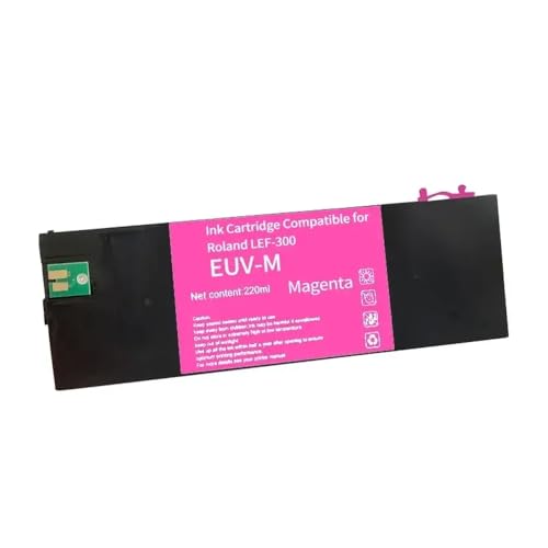 PHOVYAFI Nachfüllbare Tintenpatrone 220 ml kompatibel mit EUV EUV2 EUV3 EUV4 EUV5 Kompatibel mit Roland LEF-20 LEF-10 LEF-12 LEF-300 LEC-330 LEC-300 540(Empty Refill EUV3-M) von PHOVYAFI