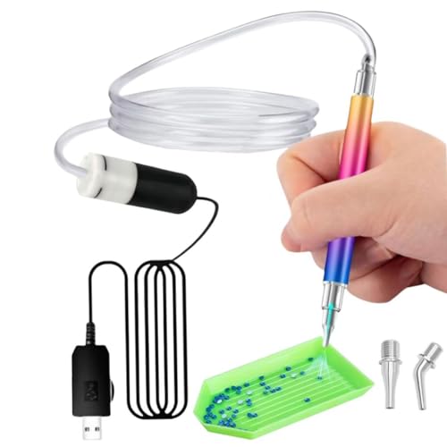 PHPHIXI Diamond Painting Stift mit Schale mit Vakuumpumpe zum Befüllen von diamantfarbenen E-Paintern, Diamond Painting zubehör, Diamond Painting Stift elektrisch von PHPHIXI