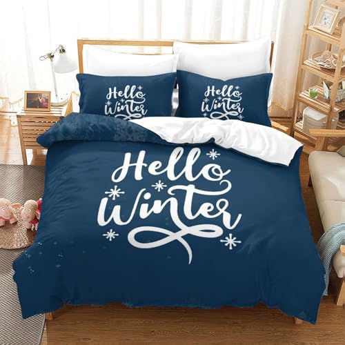 PHQAZWSXE Winter 3D Bettwäsche Charming Bettbezug-Set Teenager Junge Mit Kissenbezügen Reißverschluss Für Geschenke Zimmer Deko Mit King（220x240cm） von PHQAZWSXE