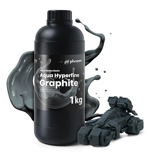 Phrozen Aqua Hyperfine-Graphite | 3D Drucker Resin für LCD 3D Printer mit 12K+ Auflösung | 405nm Standard Photopolymer Druck Harz | Hohe Präzision, Stabile Druckqualität - Grau (1kg) von PHROZEN