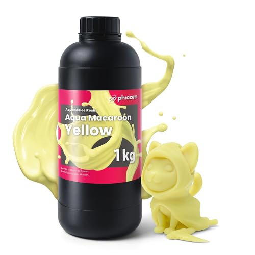 Phrozen Aqua Macaroon-Yellow | 3D Drucker Resin für SLA/DLP/LCD 3D Printer | 405nm Standard Photopolymer Druck Harz | Stabile Druckqualität, Schnelle Aushärtung - Gelb (1kg) von PHROZEN