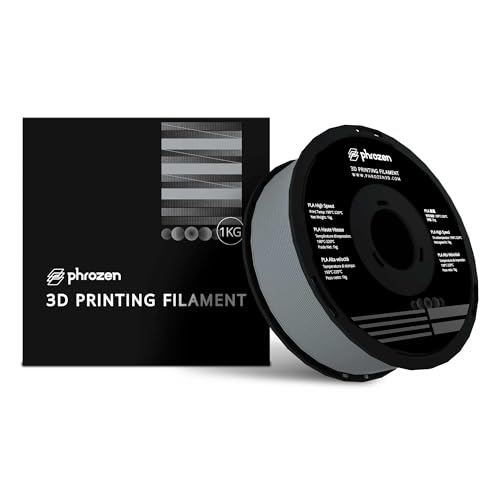 Phrozen High-Speed PLA Filament 1.75mm | 3D Drucker Filament Materialen | Hohe Geschwindigkeit bis zu 600 mm/s | 1KG Spule (2,2 LBS) - Grau von PHROZEN