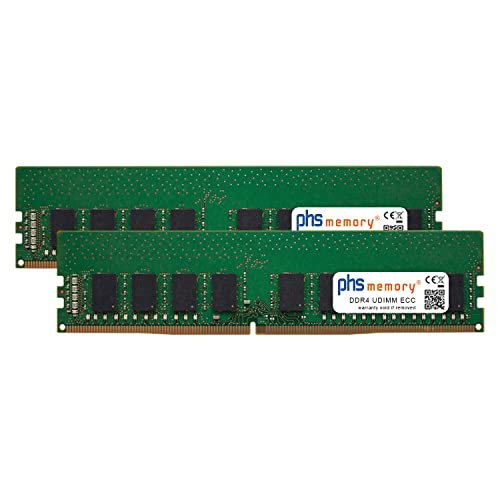 64 GB (2 x 32 GB) Arbeitsspeicher für QNAP TS-883XU DDR4 UDIMM ECC 2666MHz PC4-2666V-E von PHS-memory