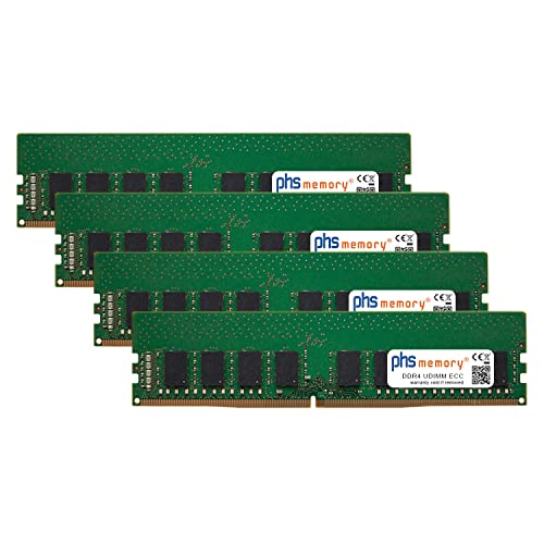 PHS-memory 128GB (4x32GB) Kit RAM Speicher kompatibel mit Dell Precision 3430 Tower DDR4 UDIMM ECC 2666MHz PC4-2666V-E von PHS-memory