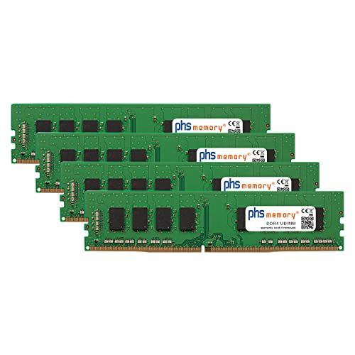 PHS-memory 128GB (4x32GB) Kit RAM Speicher kompatibel mit Dell Precision 3630 Tower DDR4 UDIMM 2666MHz PC4-2666V-U von PHS-memory
