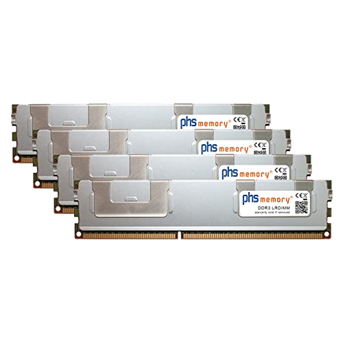 PHS-memory 128GB (4x32GB) Kit RAM Speicher kompatibel mit Supermicro H8SGL-F DDR3 LRDIMM von PHS-memory