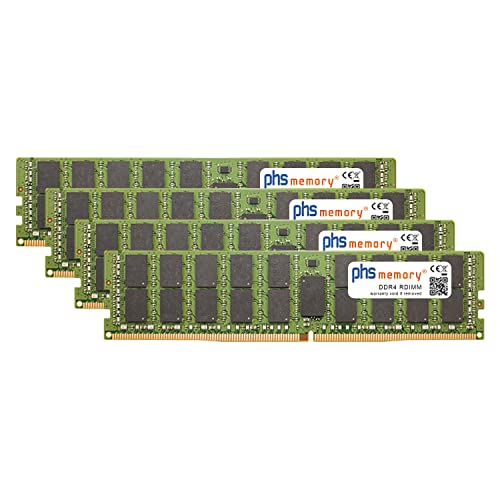 PHS-memory 256GB (4x64GB) Kit RAM Speicher kompatibel mit Apple iMac Pro 8-Core 3.2GHz 27-Zoll (5K, Late 2017) DDR4 RDIMM 3DS 2666MHz PC4-2666V-R von PHS-memory
