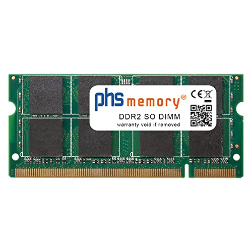 PHS-memory 2GB RAM Speicher kompatibel mit QNAP TS-509 Pro DDR2 SO DIMM 667MHz PC2-5300S von PHS-memory