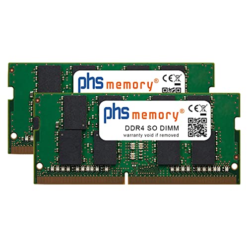 PHS-memory 32GB (2x16GB) Kit RAM Speicher kompatibel mit Dell Alienware 17 R3 i7-6700HQ DDR4 SO DIMM 2133MHz PC4-2133P-S von PHS-memory