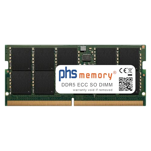 PHS-memory 32GB RAM Speicher kompatibel mit Asustor Lockerstor 8 Gen3 (AS6808T) DDR5 SO DIMM ECC 4800MHz PC5-38400-P von PHS-memory