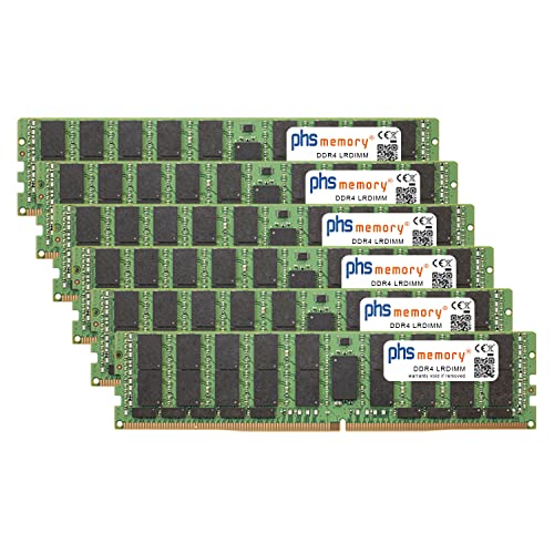PHS-memory 384GB (6x64GB) Kit RAM Speicher kompatibel mit Apple MacPro7,1 (8-Core + 12-Core CPU) DDR4 LRDIMM 2933MHz PC4-23400-L von PHS-memory