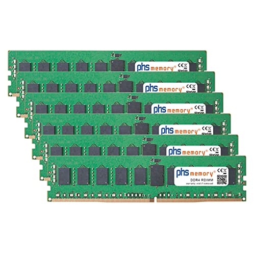 PHS-memory 96GB (6x16GB) Kit RAM Speicher kompatibel mit Apple MacPro 28-Core 2,5GHz (2019) DDR4 RDIMM 2933MHz PC4-23400-R von PHS-memory