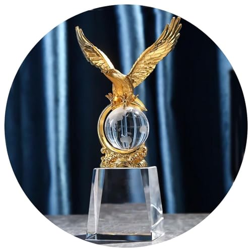 Pokale, Medaillen Auszeichnungen Gold-, Silber-, Bronze- Und Steinadler-Trophäen Gedenktrophäe des Unternehmenspreiswettbewerbs Hervorragende Mitarbeitertrophäe Kristallsockel Kann Graviert Werden (C von PHSP