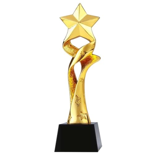 Pokale, Medaillen Auszeichnungen Goldene Trophäe Mit Fünfzackigem Stern Verleihen Sie Zunächst Eine Trophäe Für Herausragende Mitarbeiterleistungen Gravierte Souvenir-Trophäe Wettbewerbsauszeichnung von PHSP