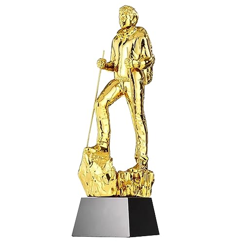 Pokale, Medaillen Auszeichnungen Wander-Bergsteiger-Trophäe Meisterschaftstrophäe Im Outdoor-Kletter-Cross-Country-Wettbewerb Bergsteiger-Ehrentrophäe (Color : Gold, S : 8 * 28cm) von PHSP