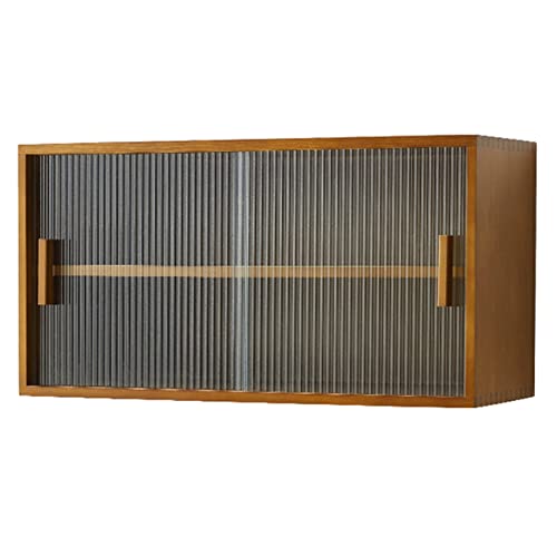 Massivholz Wandschrank Für Den Haushalt - Eingang, Arbeitszimmer, Wohnzimmer, Küchen-Anrichte - Desktop-Wandschließfach Aufbewahrungsschrank Für Heimwerker (Brown, 80 * 30 * 35cm) von PHSP