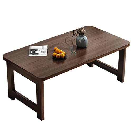 klappbarer Tisch Klappbarer Couchtisch Kleines Wohnzimmer, Kleiner Tisch Einfacher Teetisch Tatami-Tisch Niedriger Computertisch Für Schlafzimmer Und Arbeitszimmer (Color : Brown, S : 70 * 40 * 40cm) von PHSP
