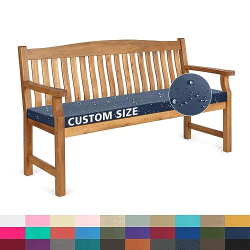 PHUSTJKL Bankkissen Bankauflage Outdoor Wasserfestes Sitzkissen für Gartenbank Benutzerdefinierte Größe 47 Farben, 5cm Dicke Waschbare Abnehmbarer Bezug Bankauflage für Innensofa/Gartenkissen von PHUSTJKL