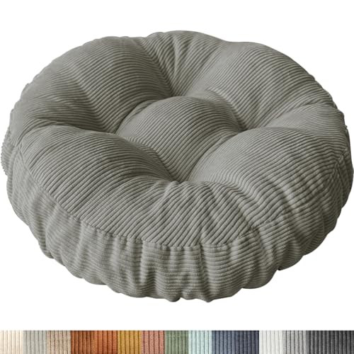 PHUSTJKL Sitzkissen Rund, 30x30 cm rutschfest Waschbare Sitzpolster Bequemes Stuhlkissen 15 cm Dick Waschbare Cordstoff Stuhlauflage, für Indoor Küchen Garden Holzstühle PHUSTJKL Sitzkissen Rund, 30x30 cm rutschfest Waschbare Sitzpolster Bequemes Stuhlkissen 15 cm Dick Waschbare Cordstoff Stuhlauflage, für Indoor Küchen Garden Holzstühle von PHUSTJKL