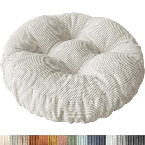 PHUSTJKL Sitzkissen Rund, 30x30 cm rutschfest Waschbare Sitzpolster Bequemes Stuhlkissen 15 cm Dick Waschbare Cordstoff Stuhlauflage, für Indoor Küchen Garden Holzstühle PHUSTJKL Sitzkissen Rund, 30x30 cm rutschfest Waschbare Sitzpolster Bequemes Stuhlkissen 15 cm Dick Waschbare Cordstoff Stuhlauflage, für Indoor Küchen Garden Holzstühle von PHUSTJKL