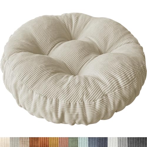 PHUSTJKL Sitzkissen Rund, 30x30 cm rutschfest Waschbare Sitzpolster Bequemes Stuhlkissen 8 cm Dick Waschbare Cordstoff Stuhlauflage, für Indoor Küchen Garden Holzstühle PHUSTJKL Sitzkissen Rund, 30x30 cm rutschfest Waschbare Sitzpolster Bequemes Stuhlkissen 8 cm Dick Waschbare Cordstoff Stuhlauflage, für Indoor Küchen Garden Holzstühle von PHUSTJKL