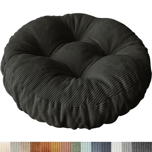 PHUSTJKL Sitzkissen Rund, 30x30 cm rutschfest Waschbare Sitzpolster Bequemes Stuhlkissen 8 cm Dick Waschbare Cordstoff Stuhlauflage, für Indoor Küchen Garden Holzstühle PHUSTJKL Sitzkissen Rund, 30x30 cm rutschfest Waschbare Sitzpolster Bequemes Stuhlkissen 8 cm Dick Waschbare Cordstoff Stuhlauflage, für Indoor Küchen Garden Holzstühle von PHUSTJKL