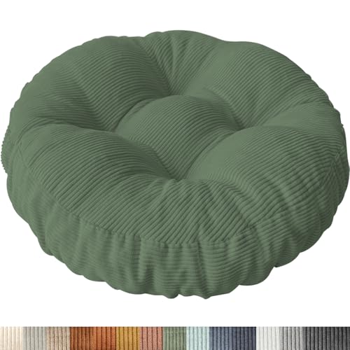 Sitzkissen Rund, 30x30 cm rutschfest Waschbare Sitzpolster Bequemes Stuhlkissen 8 cm Dick Waschbare Cordstoff Stuhlauflage Abnembar Bezug Mit Reißverschluss, für Indoor Küchen Garden Holzstühle Sitzkissen Rund, 30x30 cm rutschfest Waschbare Sitzpolster Bequemes Stuhlkissen 8 cm Dick Waschbare Cordstoff Stuhlauflage Abnembar Bezug Mit Reißverschluss, für Indoor Küchen Garden Holzstühle von PHUSTJKL