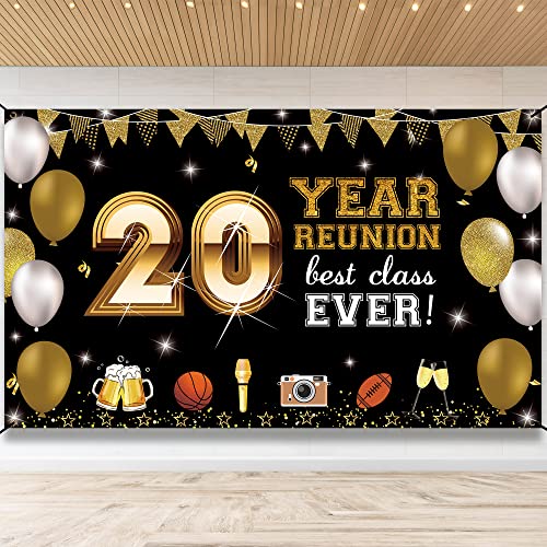 Party-Dekoration für 20 Jahre Klassentreffen, Party-Banner, Klasse 2003, Foto-Requisiten, Hofschild, Poster, Willkommensrücken-Dekoration für drinnen und draußen, Stoff PHXEY von PHXEY