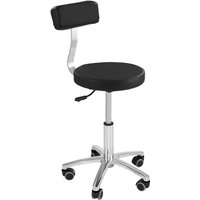 Physa - Arbeitsstuhl mit Rückenlehne verstellbar 44,5 - 58 cm Eco-Leder, 150 kg schwarz von PHYSA