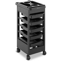 Physa - Rollbarer Friseurtrolley Friseurwagen Kosmetikwagen 5 Schubladen 10 kg schwarz von PHYSA