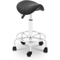 Physa - Sattelhocker Rollhocker Mit Lehne Drehhocker Arbeitshocker Verstellbar Schwarz von PHYSA