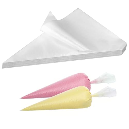 PHYTONICS 100 Stück Spritzbeutel Einweg,Profi Einweg Spritzbeutel,Einwegspritzbeutel,Spritzbeutel Disposable Piping Bag zum Dekorieren Von Gebäck,Torten Geeignet,Keksen,Hausbacken(Transparent,25x16) von PHYTONICS