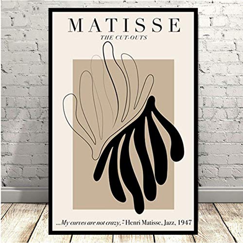 PHhomedecor Florid Henri Matisse Abstrakte Malerei Illustration Wandkunst Leinwand Druckherstellung Retro Poster Bild Home Decor(Rahmenlos 50X70Cm),A1366 von PHhomedecor